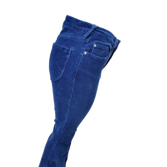 Cleo + Wolf Women's Corduroy Jeans Size 29 Navy Blue High Rise Bootcut‎ Flare - Picture 14 of 16